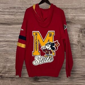 Mickey State University Red Zip Hoodie — Be the Spirit Leader!